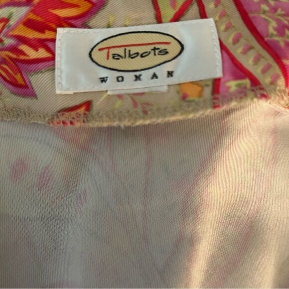 Talbots Pink and Green Floral Midi Skirt - Picture 5 of 5